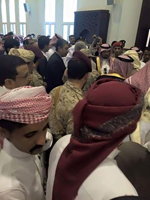 تشييع جثمان محافظ شبوة بمنطقة شرورة السعودية بحضور نائب الرئيس بحاح