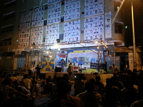 مهرجان جماهيري بعدن يدعو الحكومة اليمنية للإفراج عن المعتقل (العبادي المرقشي) حارس صحيفة الأيام