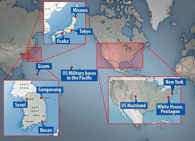 هذه هي الأهداف النووية لكوريا الشمالية في حالة نشوب حرب ..من بينها البيت الأبيض وطوكيو