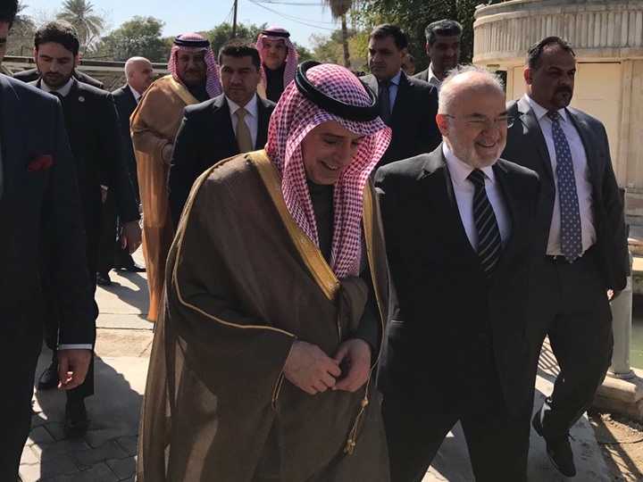 لأول مرة وزير الخارجية السعودي يصل إلى العاصمة العراقية «بغداد»