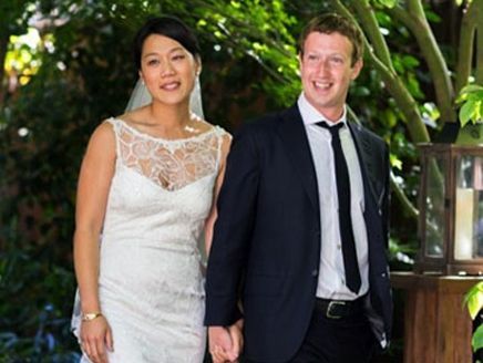 مؤسس فيس بوك مارك زوكربرغ وزوجته