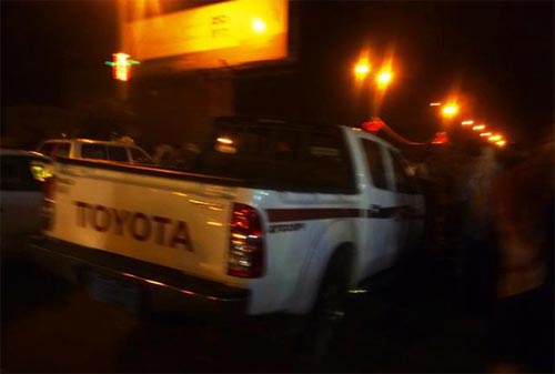 انفجار سيارة مفخخه جوار سوق علي محسن في شارع الستين بصنعاء «صورة»