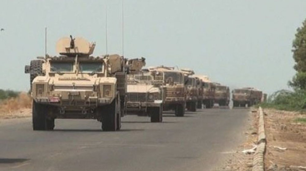 قوات التحالف تدفع بتعزيزات عسكرية وآليات ضخمة إلى عدن