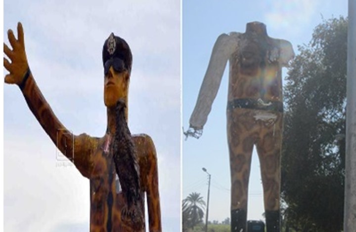نشطاء: تحطيم تمثال السيسي شرارة إحياء 25 يناير (فيديو وصور)