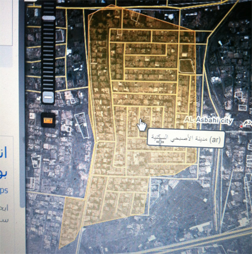 مخطط يوضح مدينة الأصبحي بالعاصمة صنعاء