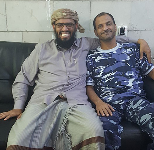 وزير الدولة هاني بن بريك  مع مدير أمن عدن اللواء شلال شايع 