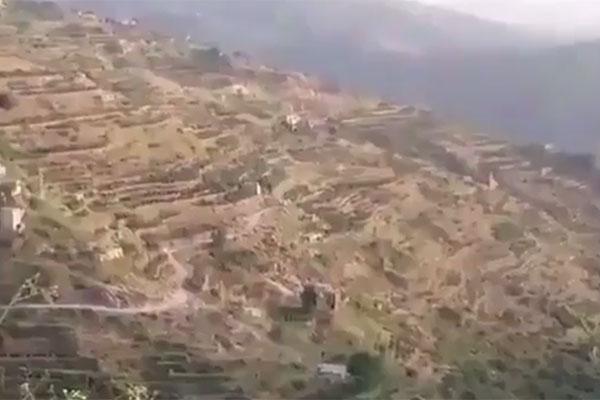 طيران التحالف يدمر صاروخا بالستيا قبل إطلاقه في جبال صعدة (فيديو)
