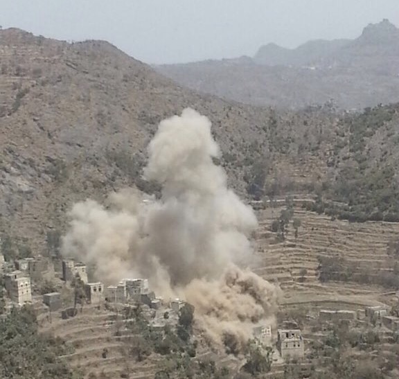  الحوثيون يفجرون خامس منزل لعائلة واحدة عتمة