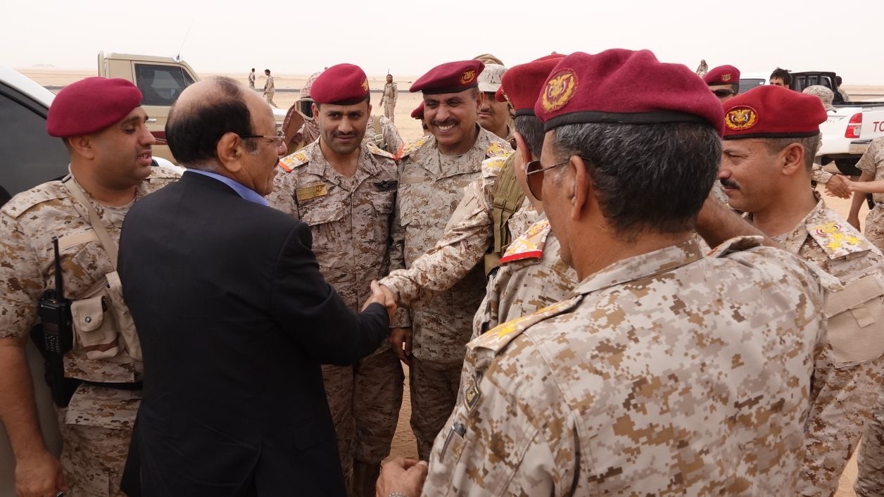 نائب رئيس الجمهورية يصل مأرب للإشراف على العمليات العسكرية شرق صنعاء (صور)