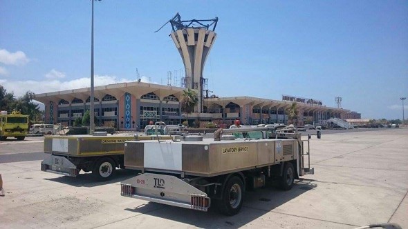 بالصور .. الحكومة اﻻماراتية تقدم تجهيزات حديثة دعما لتأهيل مطار عدن الدولي