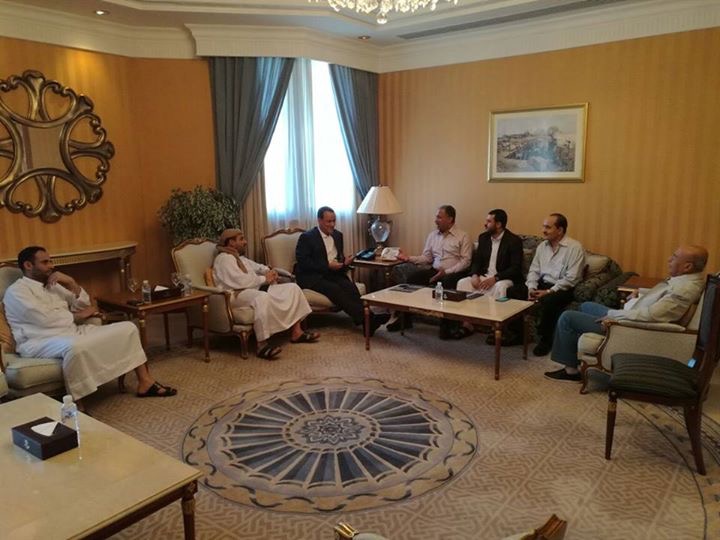 اجتماع المبعوث الاممي بوفد جماعة الحوثي وحزب المؤتمر في مشاورات 