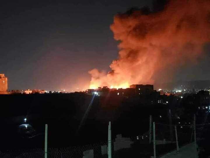 الرواية الرسمية لحريق صنعاء وما خلفه من خسائر هائلة