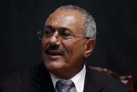 الرئيس اليمني علي عبد الله صالح يتحدث خلال حشد لانصاره في صنعاء 
