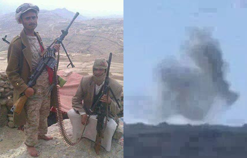 القبائل تساند الجيش في معاركها ضد الحوثي وتفجير مدافع وموقع أسلحة للجماعة في عمران (صور)