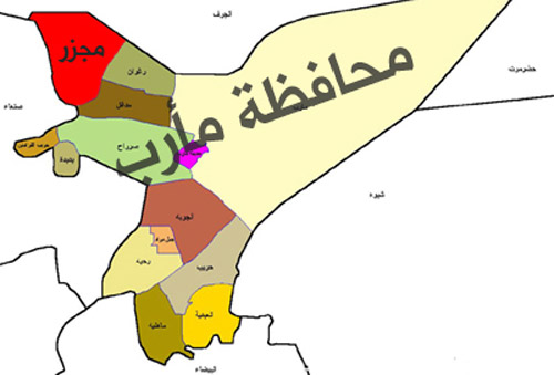 خريطة محافظة مأرب