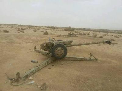 صورة نشرت على موقع (فيسبوك) لمدفع استخدم في المواجهات بين الجيش 