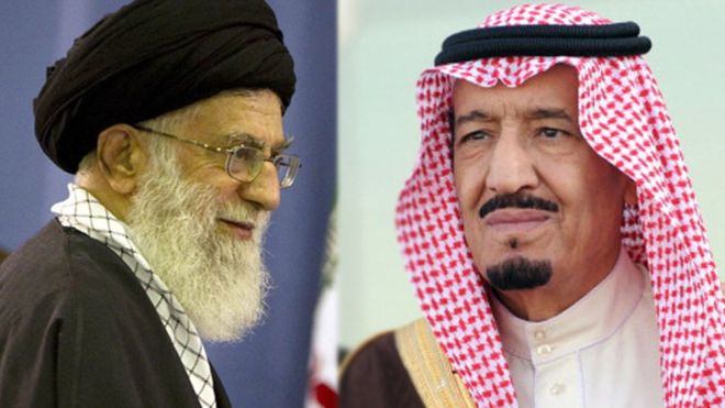 العاهل السعودي ومرشد الثورة الايرانية