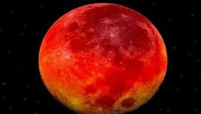 القمر على موعد مع الخسوف الكلي الليلة والظهور باللون الاحمر القاني