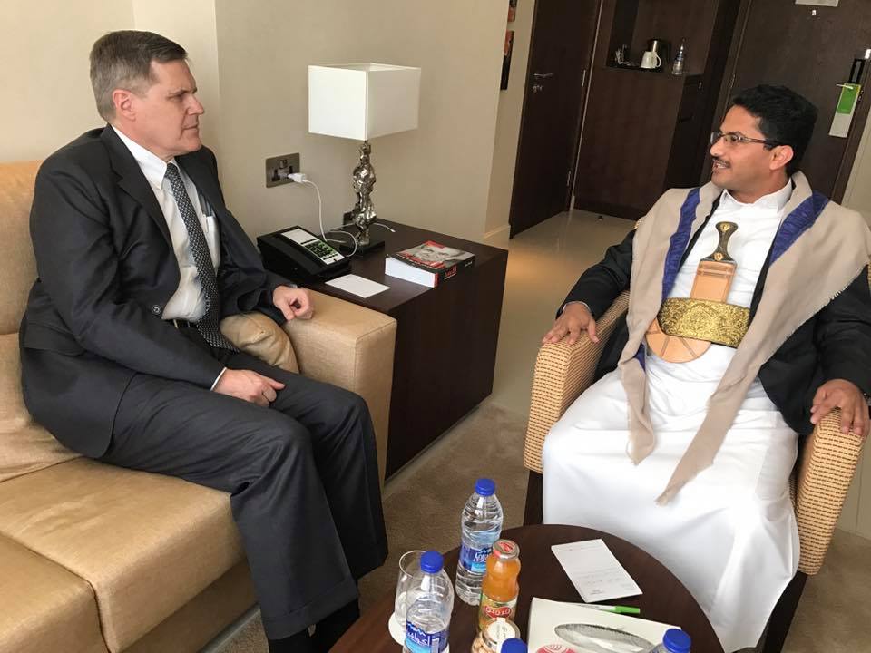 البخيتي يناقش مع السفير الأمريكي الأوضاع في اليمن