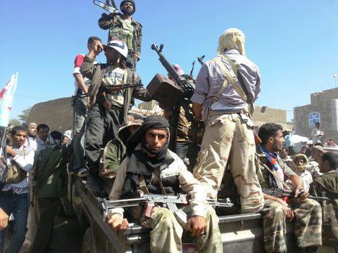 عناصر مدينة تابعة للحراك الجنوبي المسلح في أحدث المحافظات اليمني