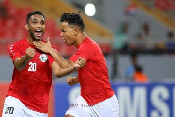 المنتخب اليمني يسجل هدفاً صاروخياً في مرمى قطر 
