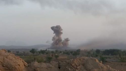 طيران التحالف يقصف حرف سفيان بعمران معقل الحوثيين الثاني بعد محافظة صعدة