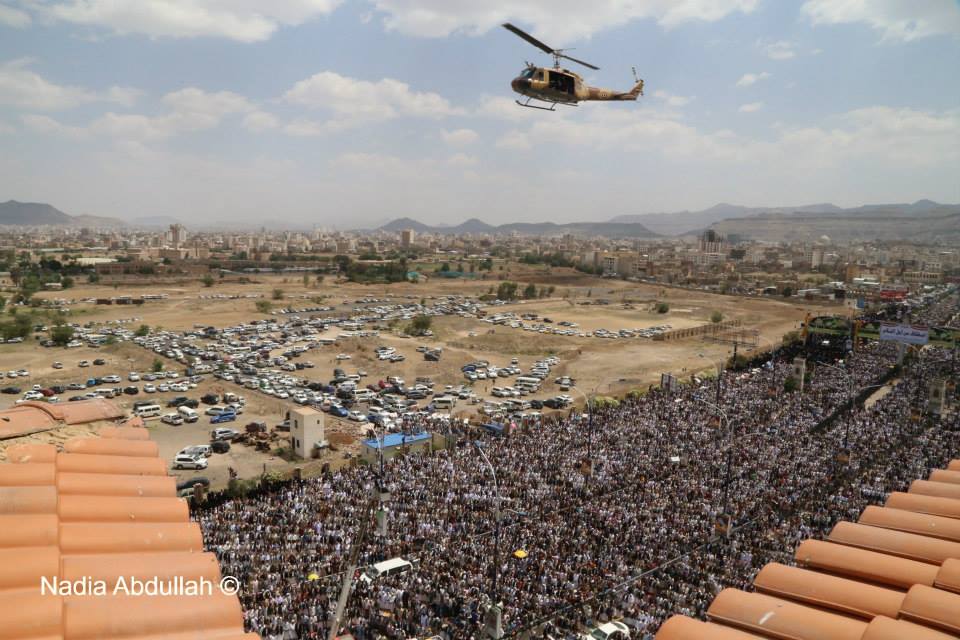 حشود جماهيرية كبيرة تشارك في جمعة «اصطفاف من أجل السلام» بشارع الستين