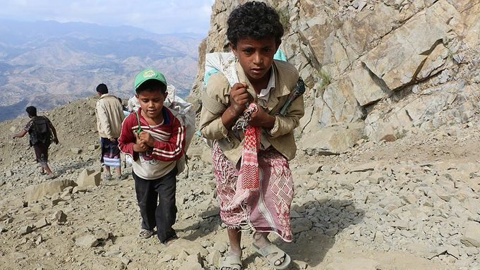 350 ألف يمني ضحايا النزوح في 2019
