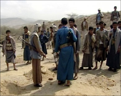 مسلحين تابعيين للحوثي في صعدة (أرشيف)