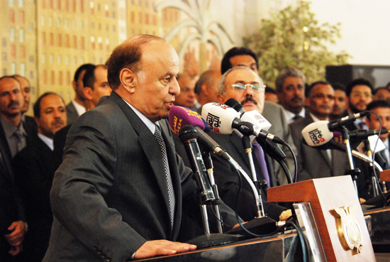الرئيس السابق صالح والرئيس الحالي لليمن عبدربه منصور هادي