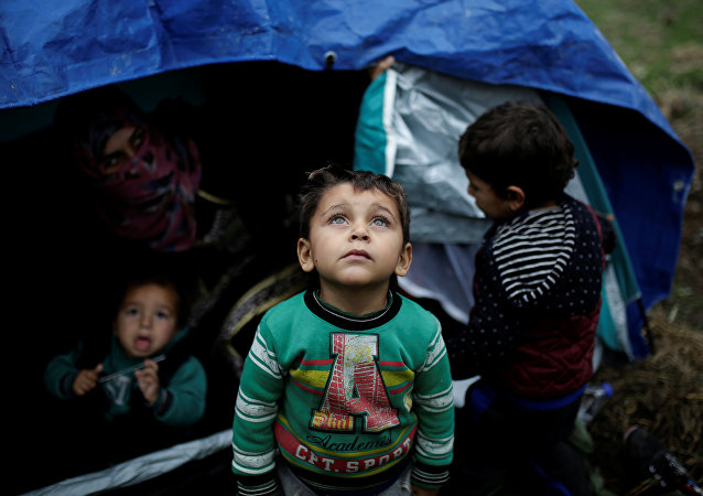 طفل سوري لاجئ
