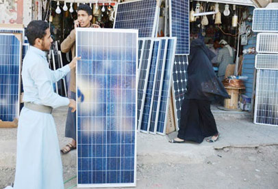 الشمس تشبع بعضا من جوع اليمنيين للطاقة