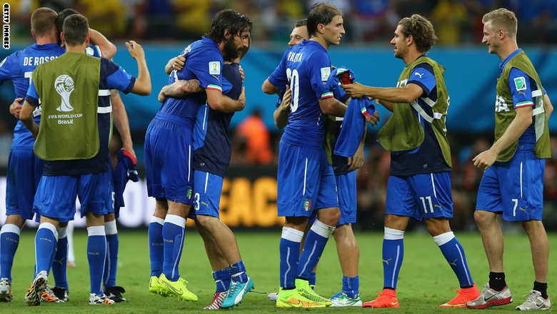 مونديال 2014.. إيطاليا تنهي مباراتها أمام إنجلترا بالفوز بهدفين لهدف