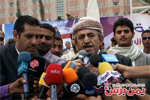 الأحمر في كلمته في حفل عيد الوحدة اليمنية 22مايو (يمن برس-خاص)