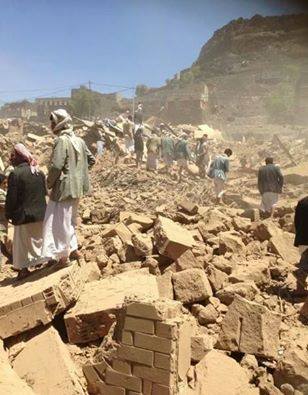 مليشيات الحوثي تفجر منزل الشيخ عنتر الذيفاني وتسيطر على حصن ذيفان