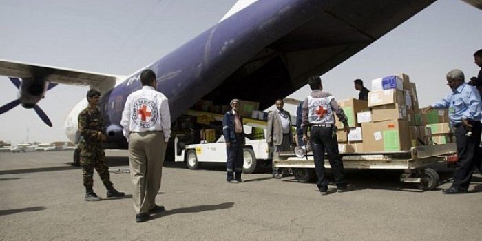 التحالف العربي يعترض طائرة تابعة للصليب الأحمر بعد مغادرتها مطار صنعاء