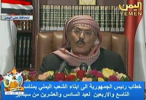 الرئيس علي عبدالله صالح يؤكد التزامه بالمبادرة الخليجية ويفوض نا