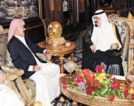 علي عبد الله صالح يلتقي بالعاهل السعودي الملك عبدالله