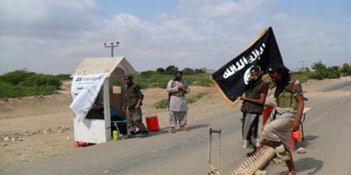 أعضاء تنظيم القاعدة في مدينة زنجبار بمحافظة أبين (أرشيف)