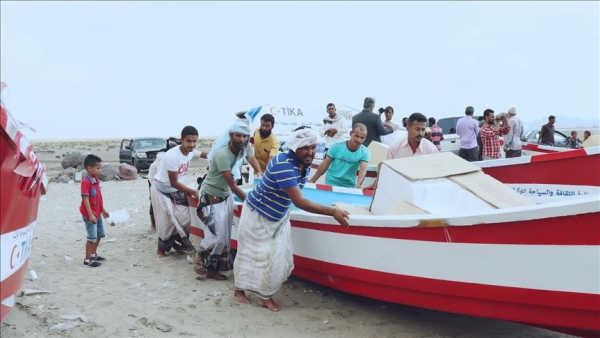 قوارب تيكا المقدمة لصيادين في عدن
