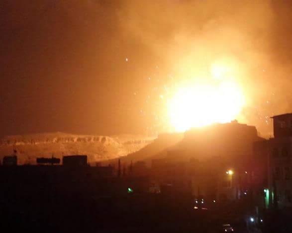 قصف هو الأعنف على مواقع وسط العاصمة صنعاء والانفجارات تهز الأحياء السكنية