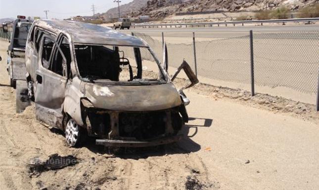 وفاة 3 يمنيات حرقاً في حادث مؤلم وإصابة 8آخرين كانوا في طريقهم لمكة