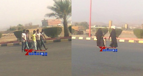 بالصور.. يمنيون و يمنيات يغادرون الأراضي السعودية مشياً على الأقدام بعد مضاعفة السعوديون لتعرفة النقل